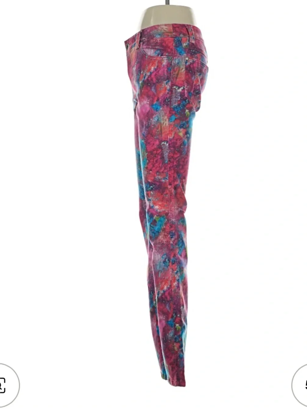 Alice + Olivia Abstract Watercolor Jeans Multicolor 11178-867